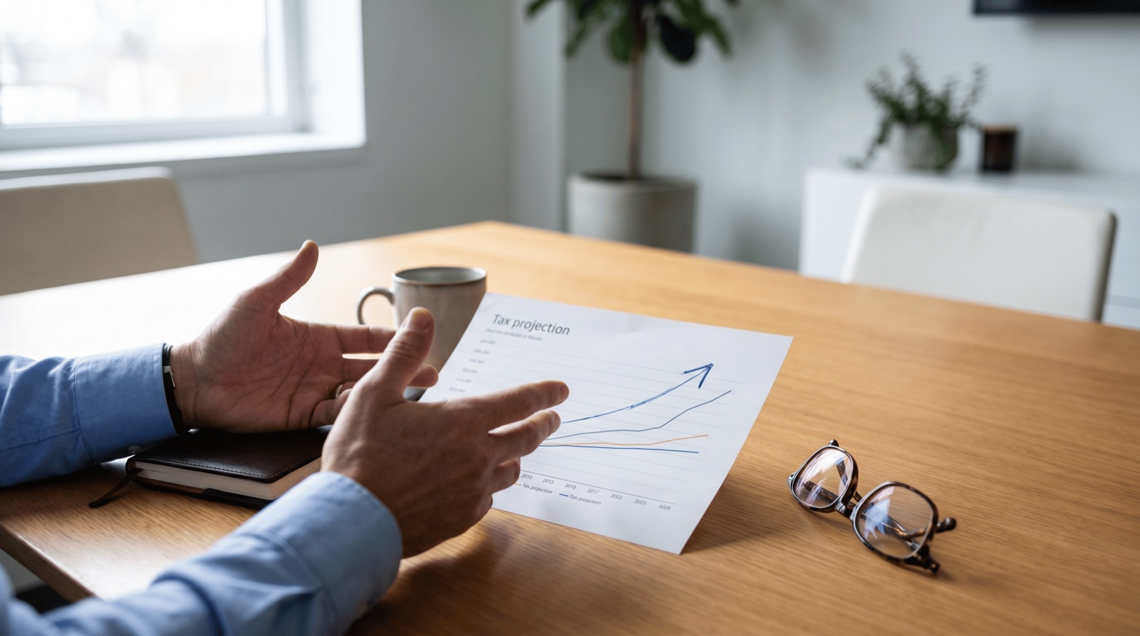 Tax professional reviewing R&D credit documentation and project analysis